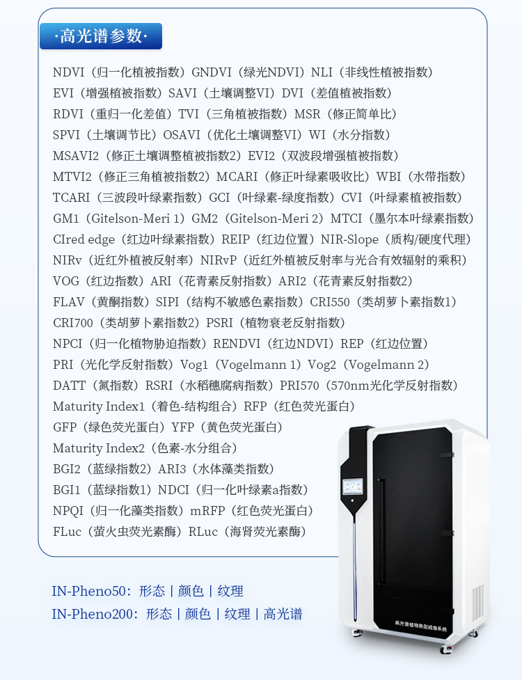 高光谱植物表型成像系统